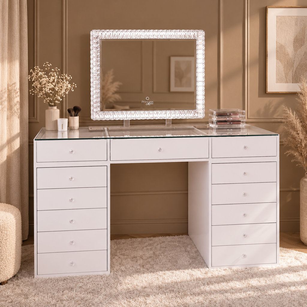 L’Écrin — Coiffeuse & Miroir Lumineux
