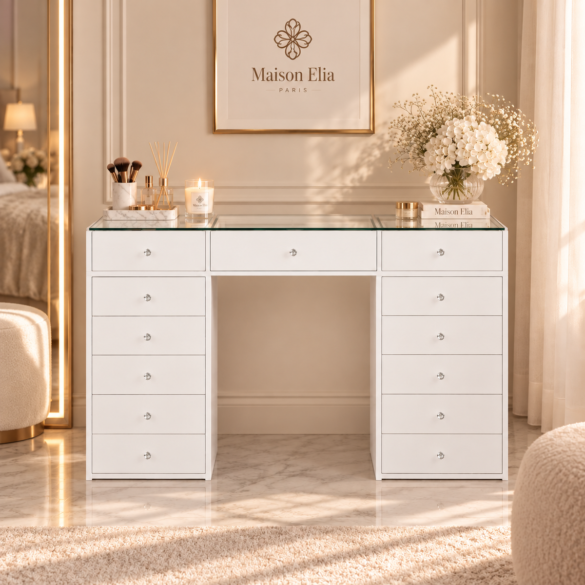 Coiffeuse avec Rangements — L'Alba