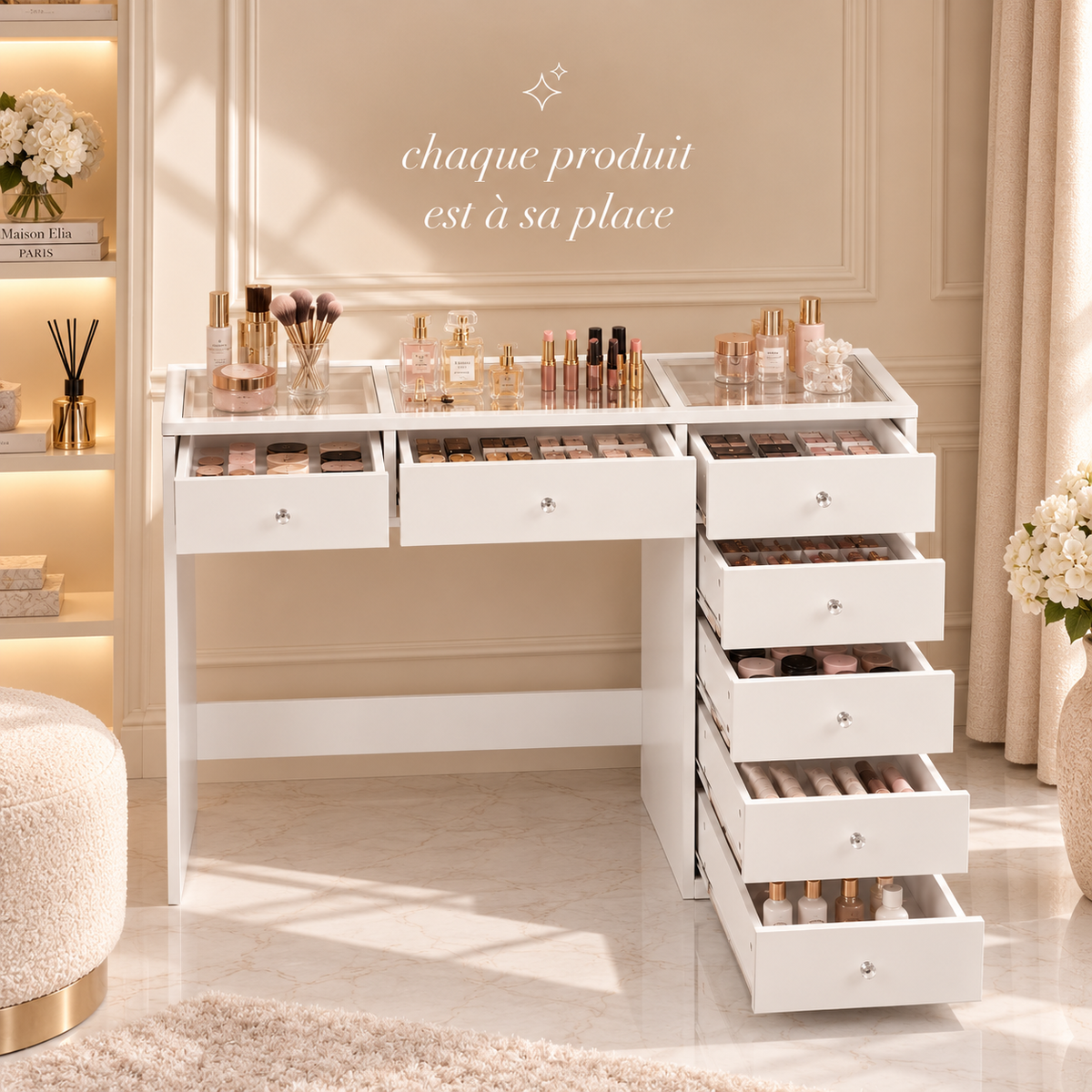 Coiffeuse avec Rangements — Elina