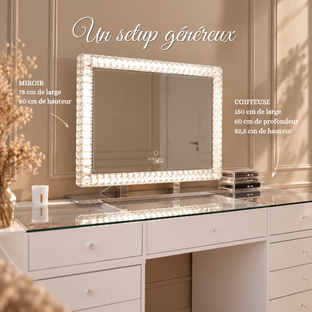 L’Écrin — Coiffeuse & Miroir Lumineux